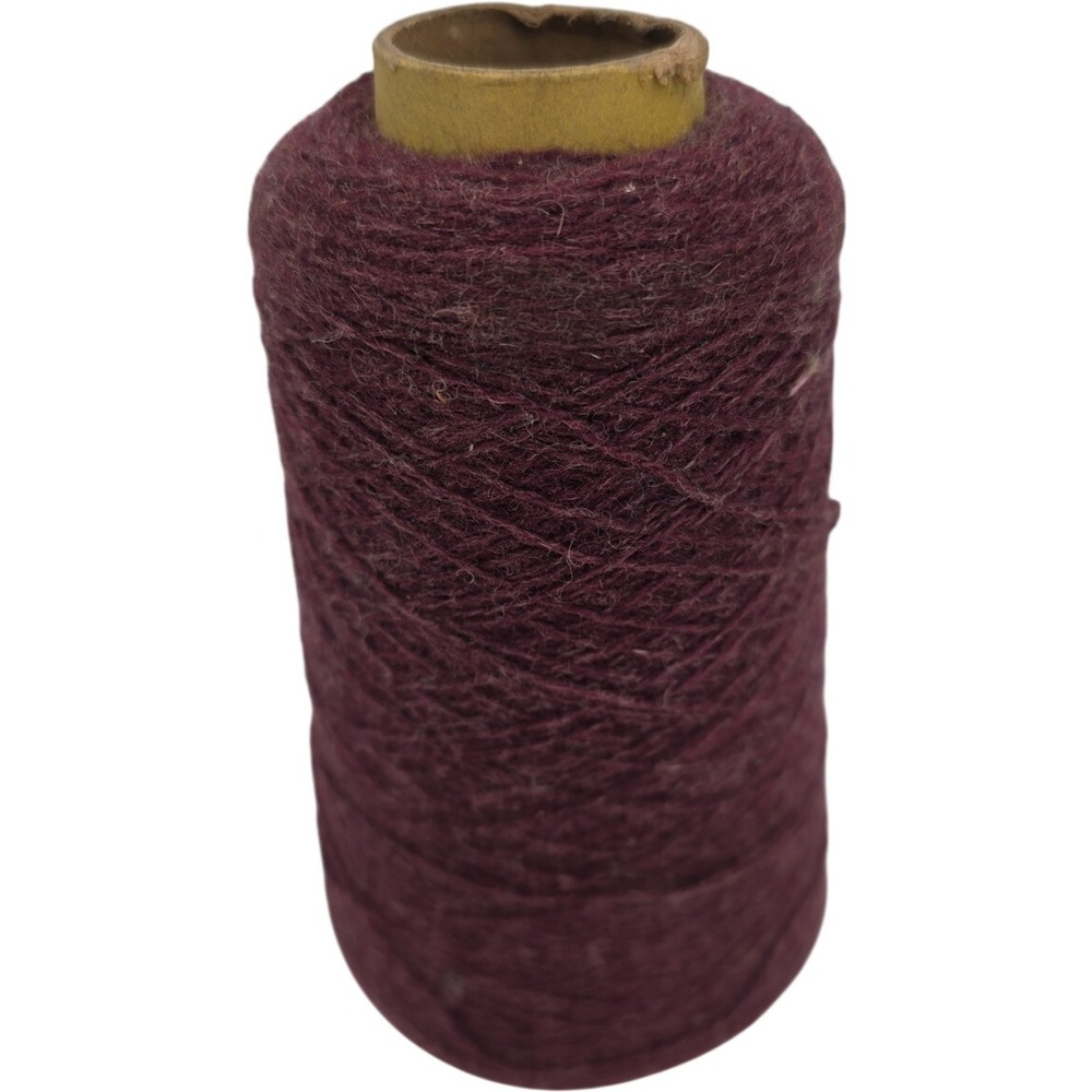 Vintage J.J. Petit SA Shetland 74 Soft Plum 802 100% Virgin Wool Yarn Cone